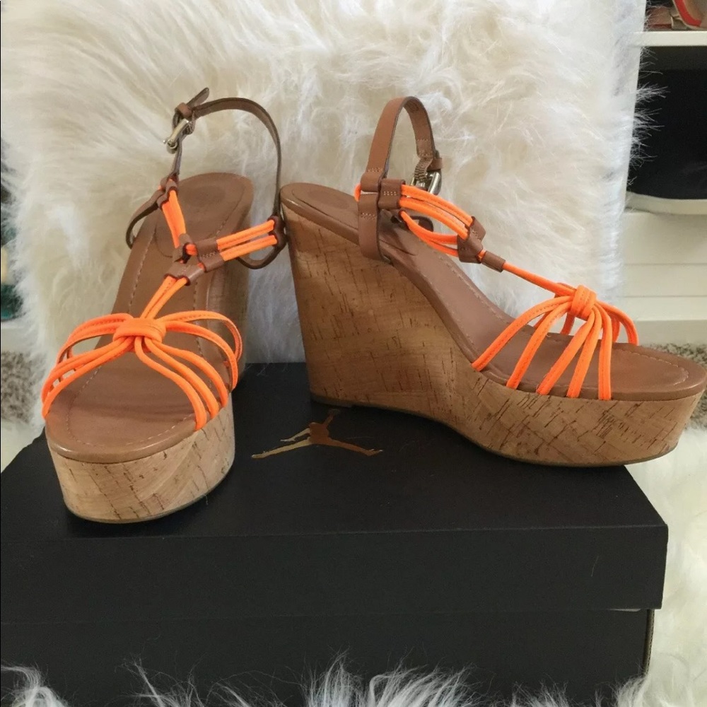 Coach wedge sandals size 9.5